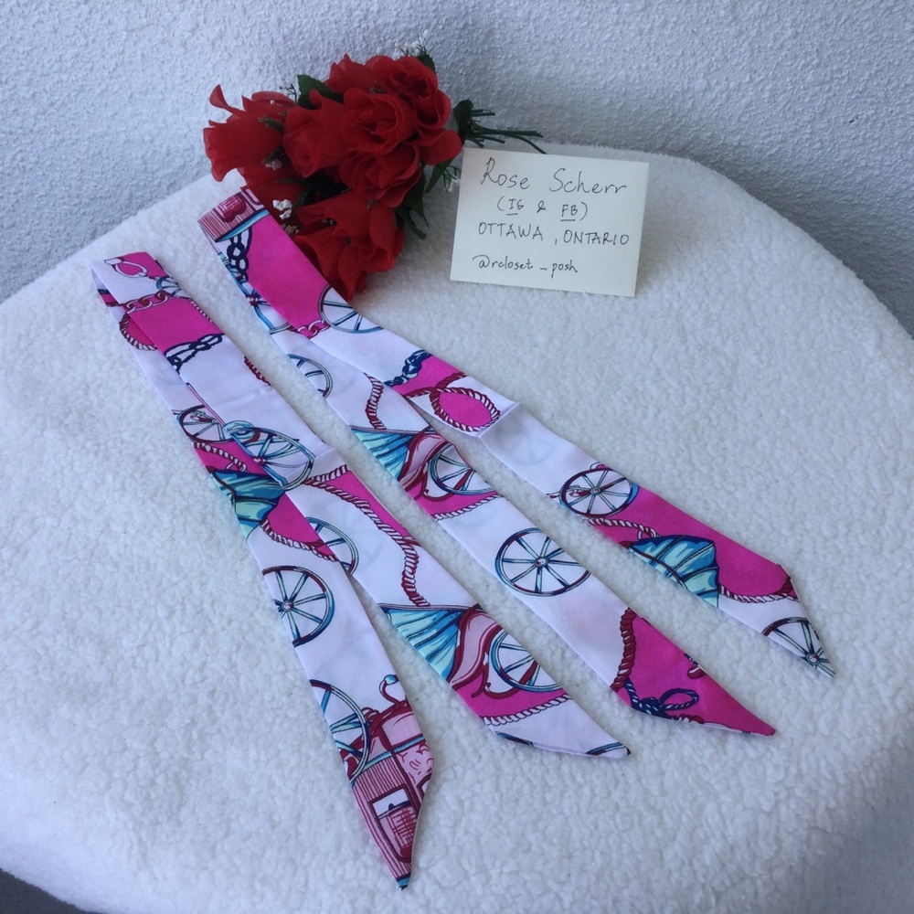 2pcs of Twilly Scarves Handbag/Handle Ribbon